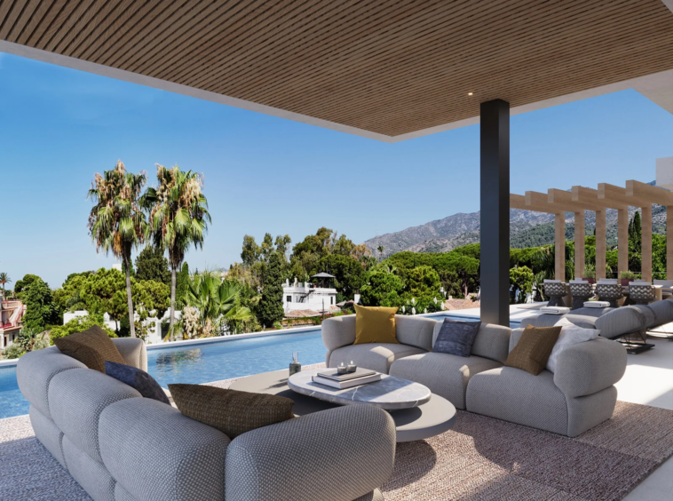Illustrative covered terrace in the proposed villa