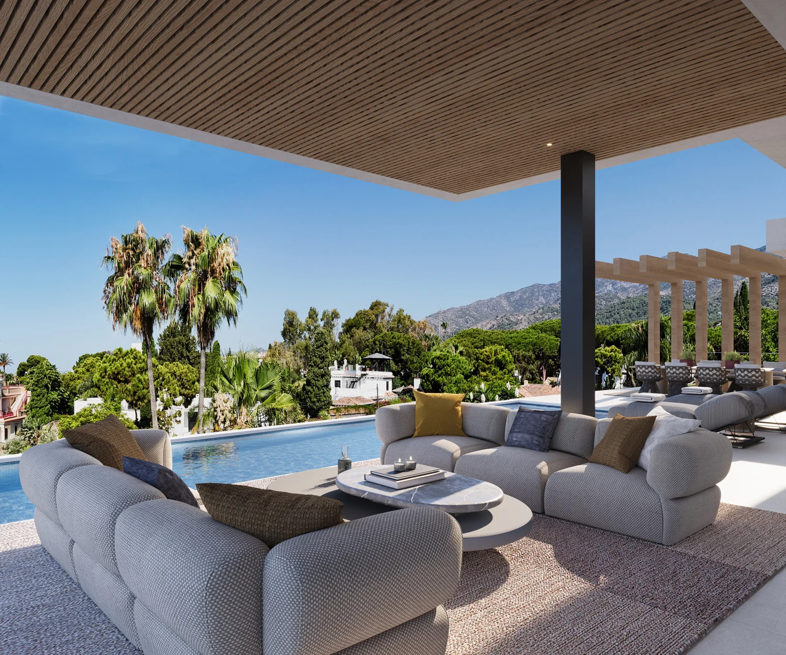 Illustrative covered terrace in the proposed villa
