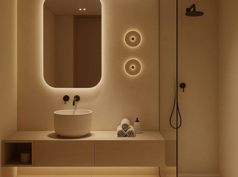 Illustrative bathroom in the villa project