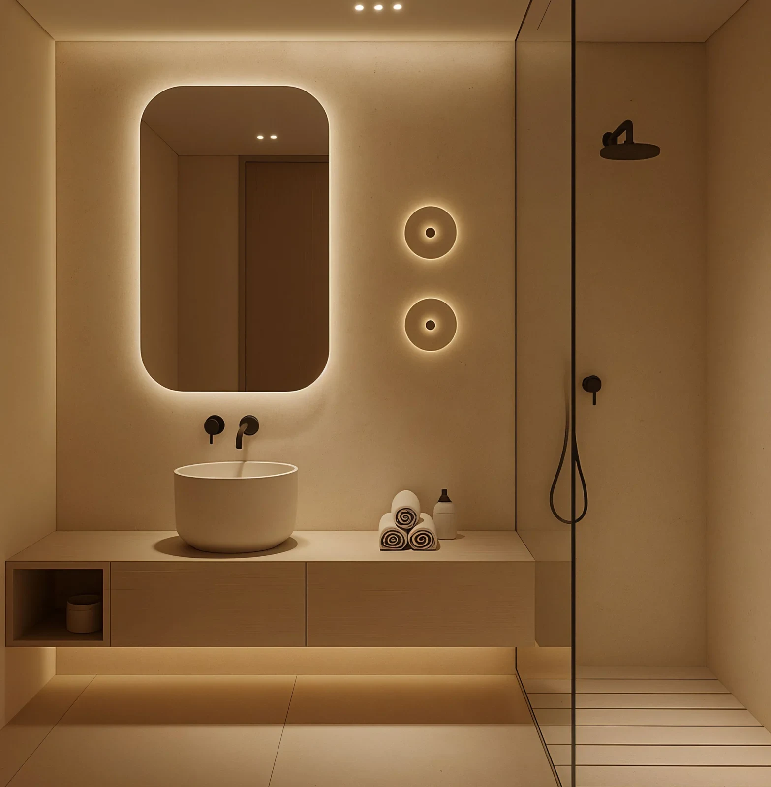 Illustrative bathroom in the villa project