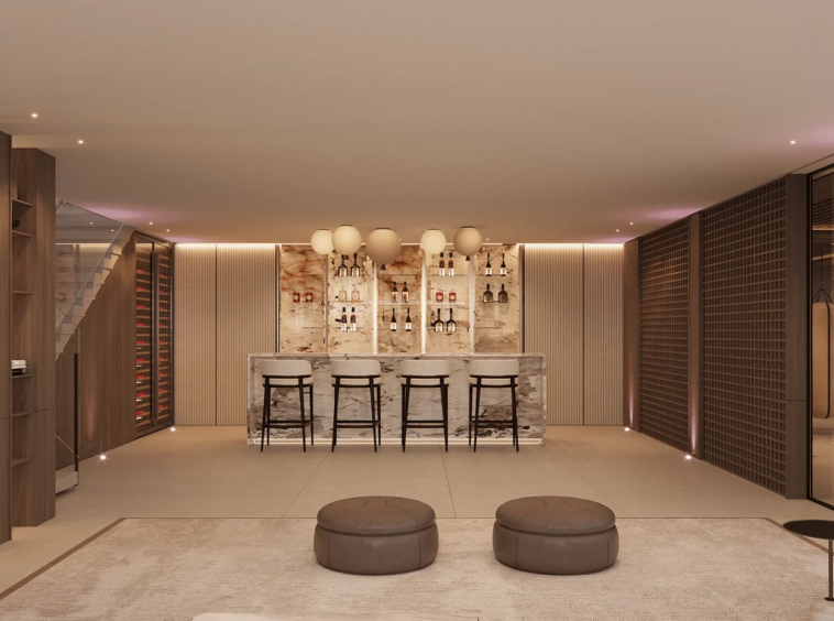 Illustrative entertainment area in the proposed villa