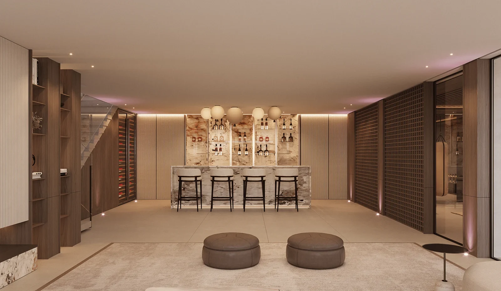 Illustrative entertainment area in the proposed villa