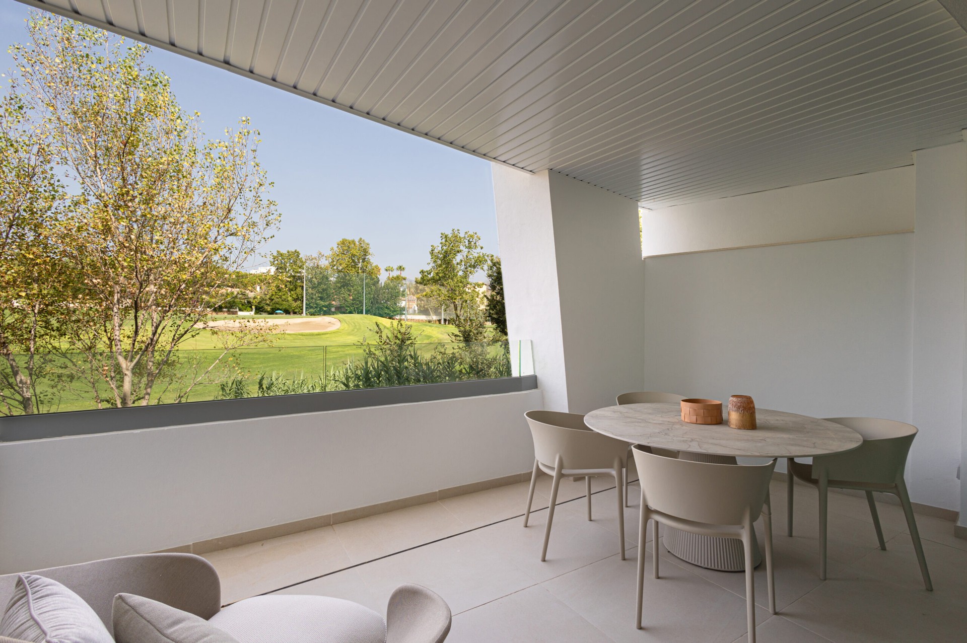 Representative covered terrace at the show home