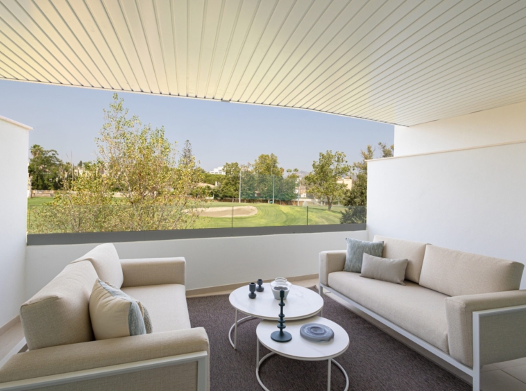 Representative show-home terrace lounge