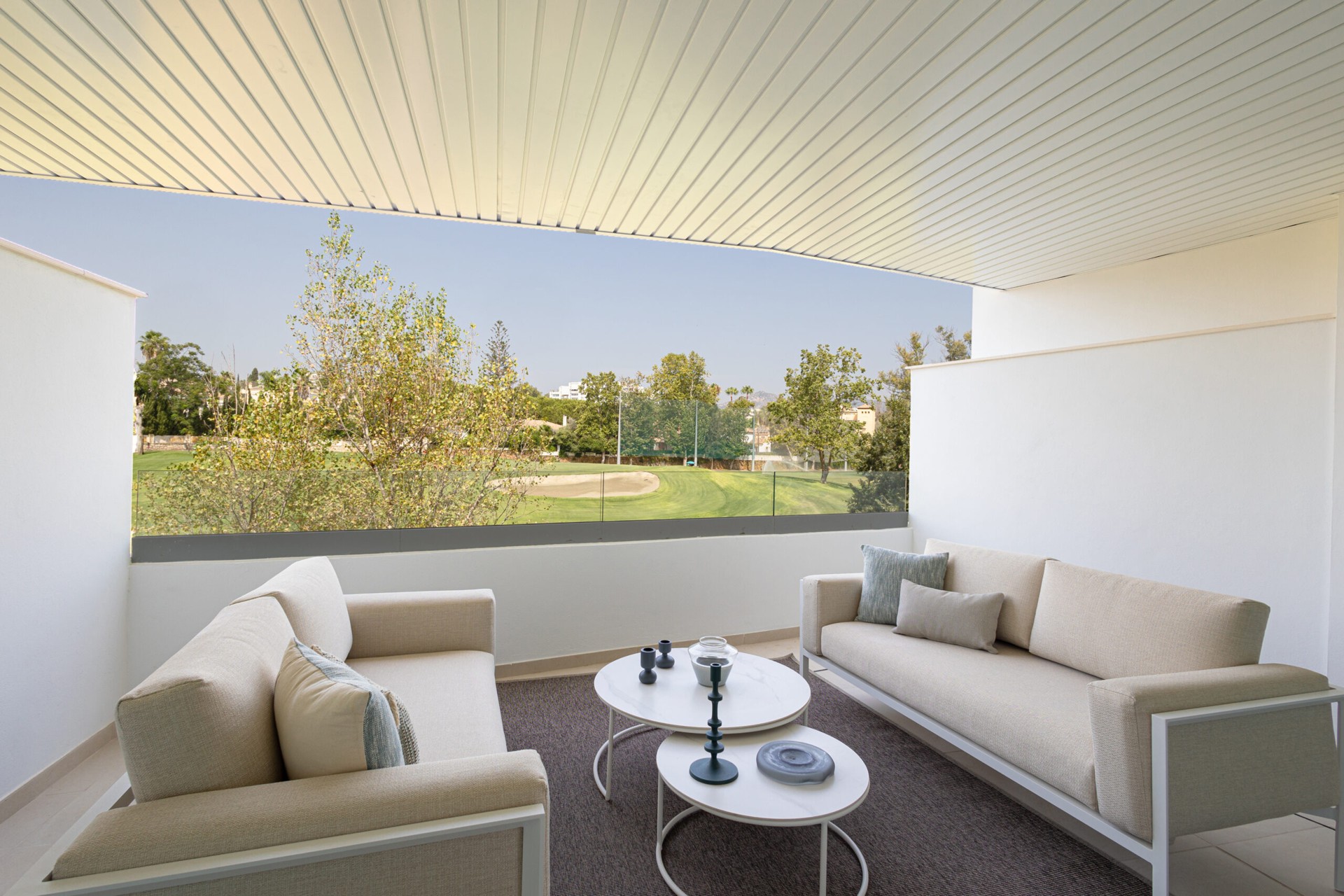 Representative show-home terrace lounge