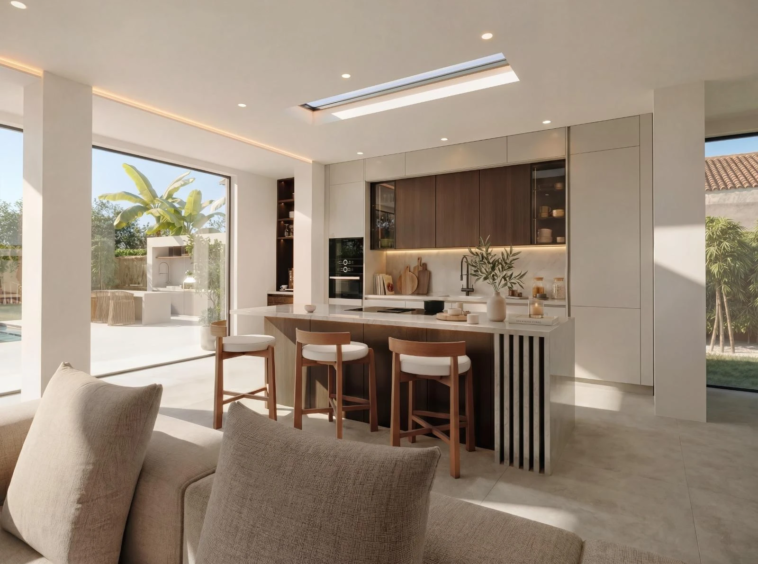 Illustrative kitchen and dining area