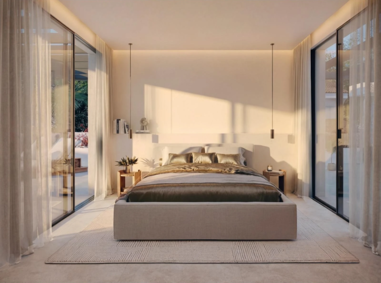 Illustrative principal bedroom with terrace access