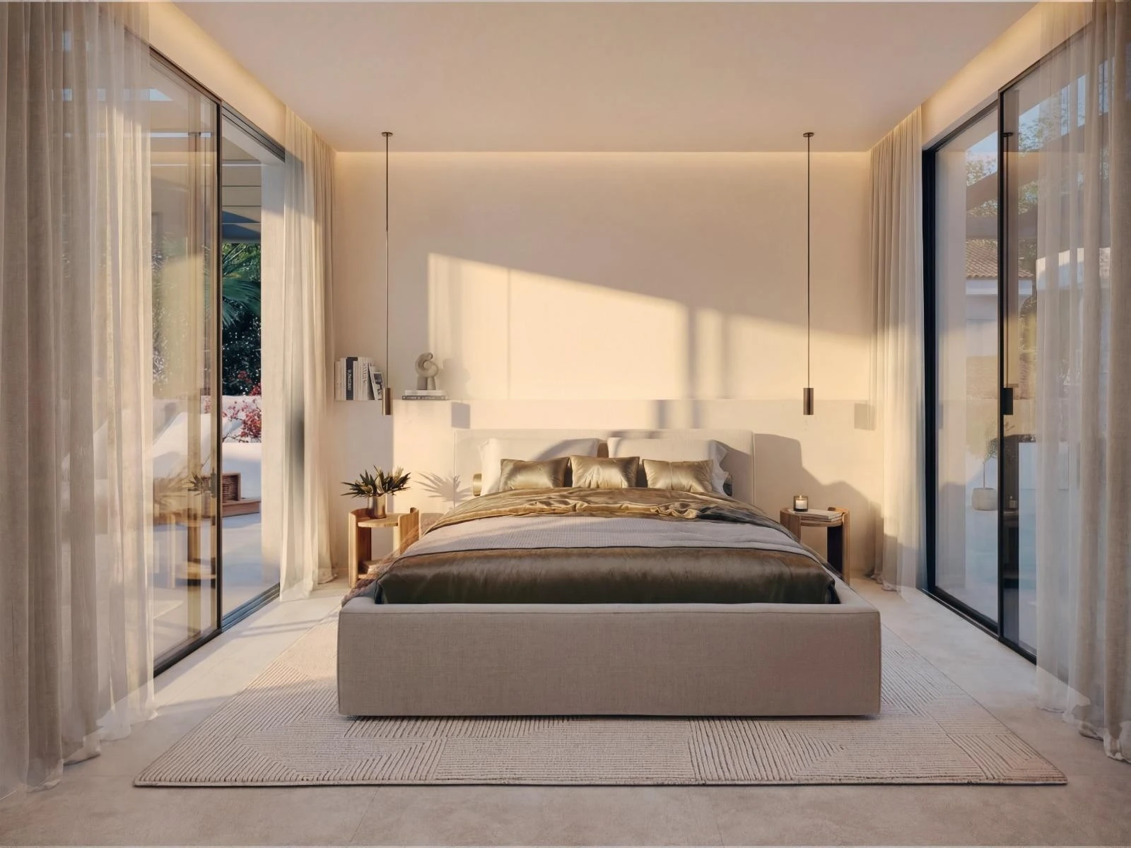 Illustrative principal bedroom with terrace access