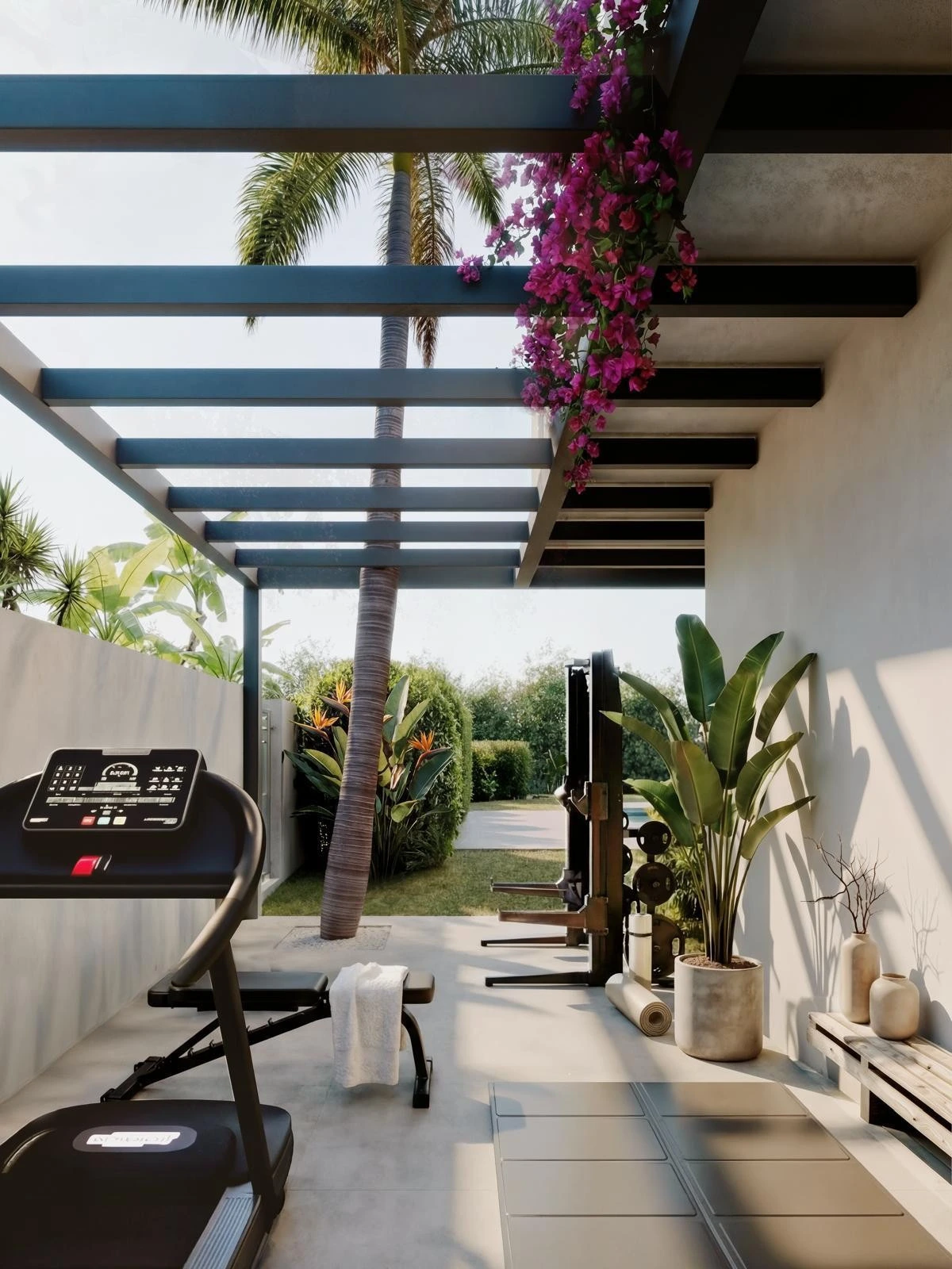 Illustrative outdoor exercise area