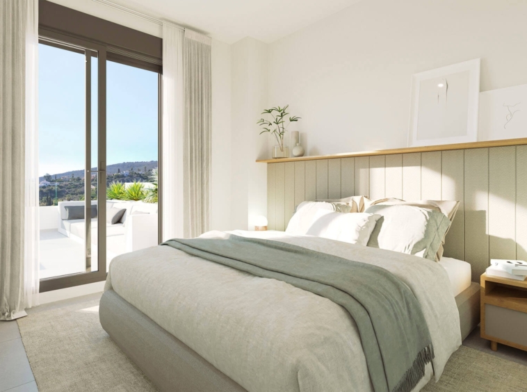 Illustration of a contemporary principal bedroom