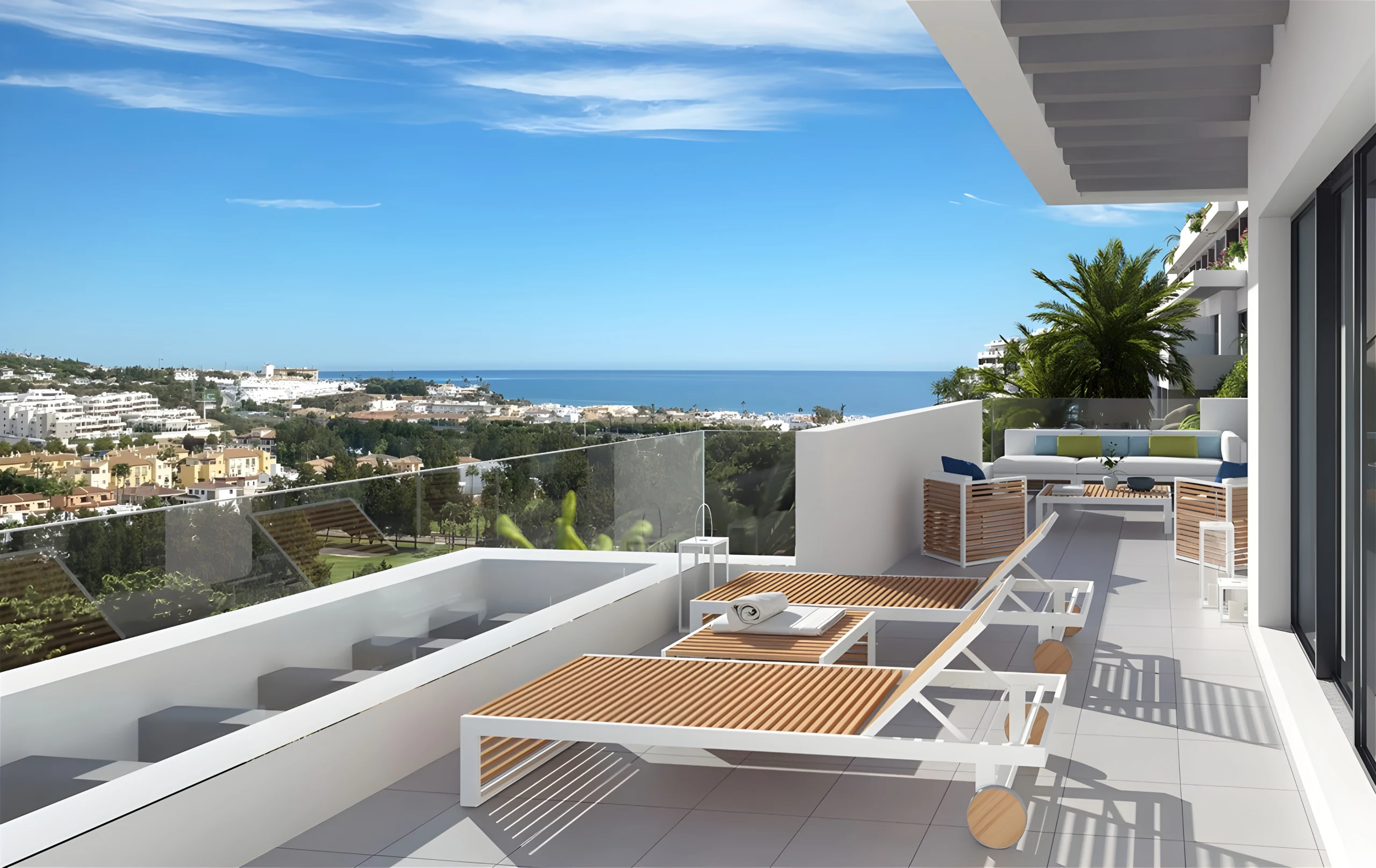 Illustrative sea-view terrace in La Cala de Mijas