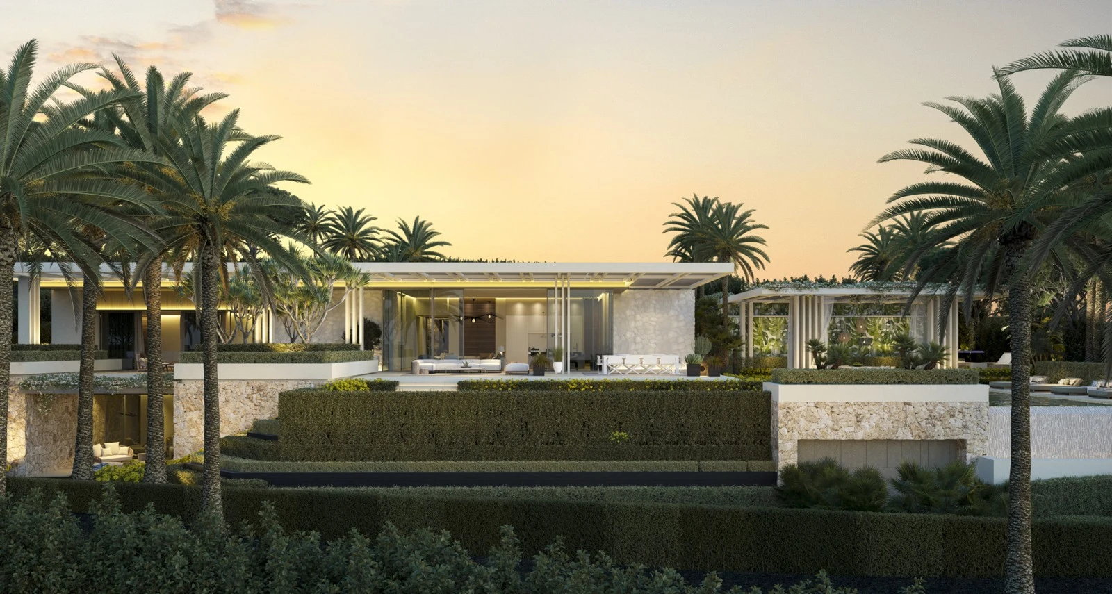 Proposed villa and landscaped plot in La Cerquilla - architectural rendering