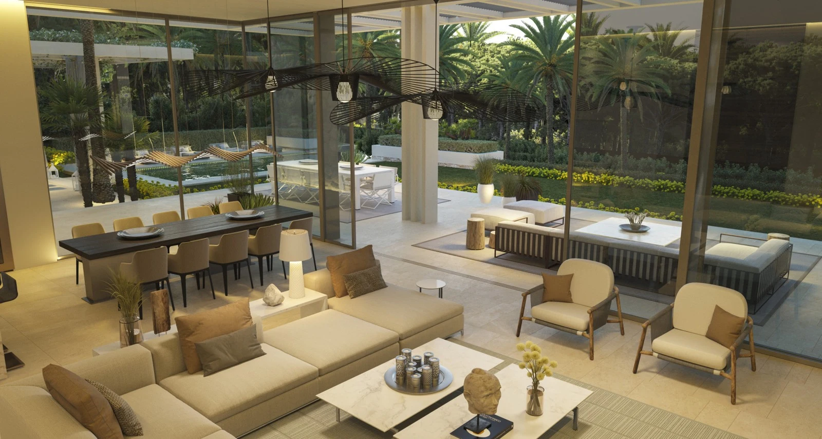 Optional interior design concept - architectural rendering