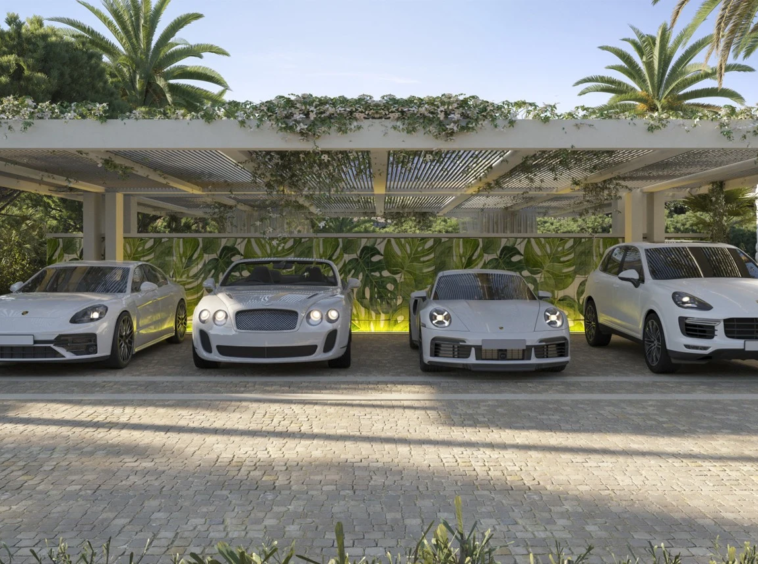 Proposed covered parking - architectural rendering