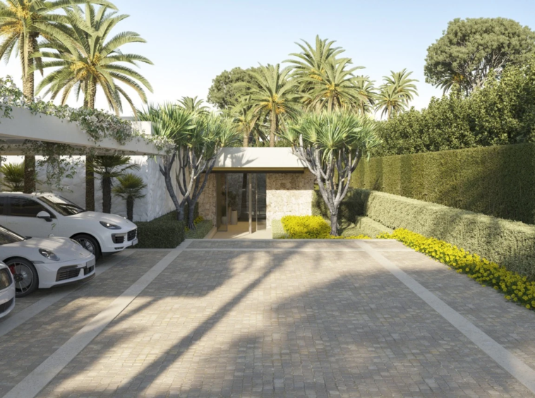 Proposed arrival courtyard - architectural rendering