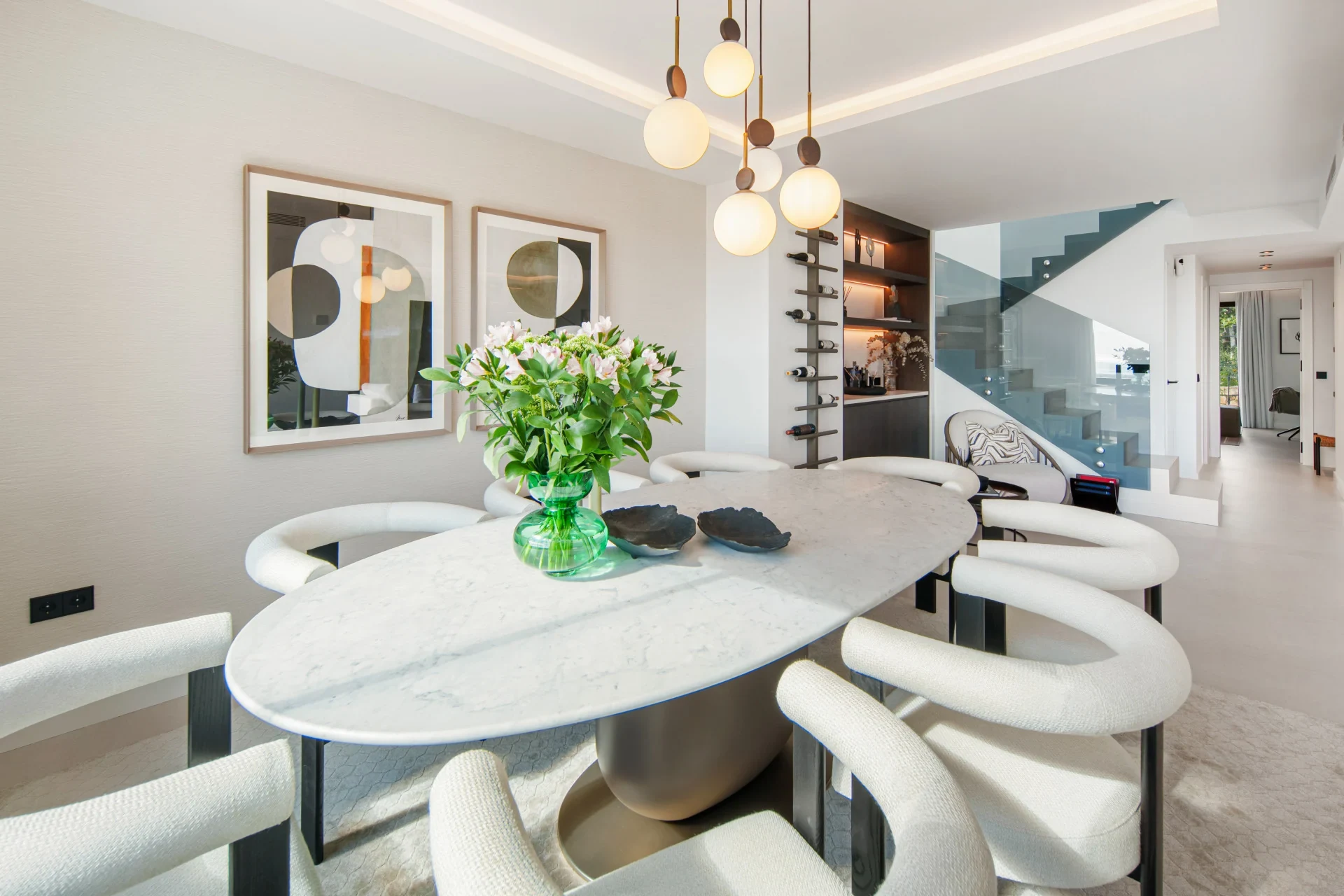 Dining area beside the open-plan living room