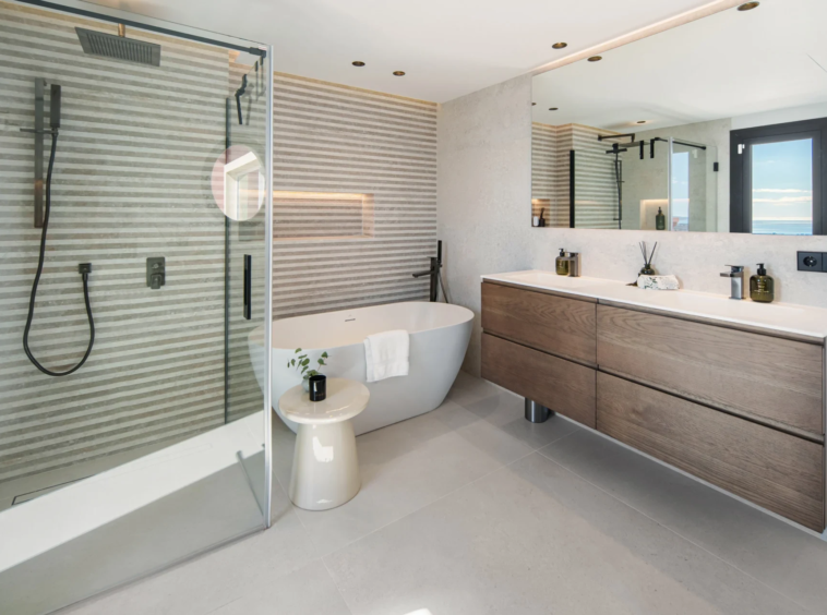 Bathroom with walk-in shower
