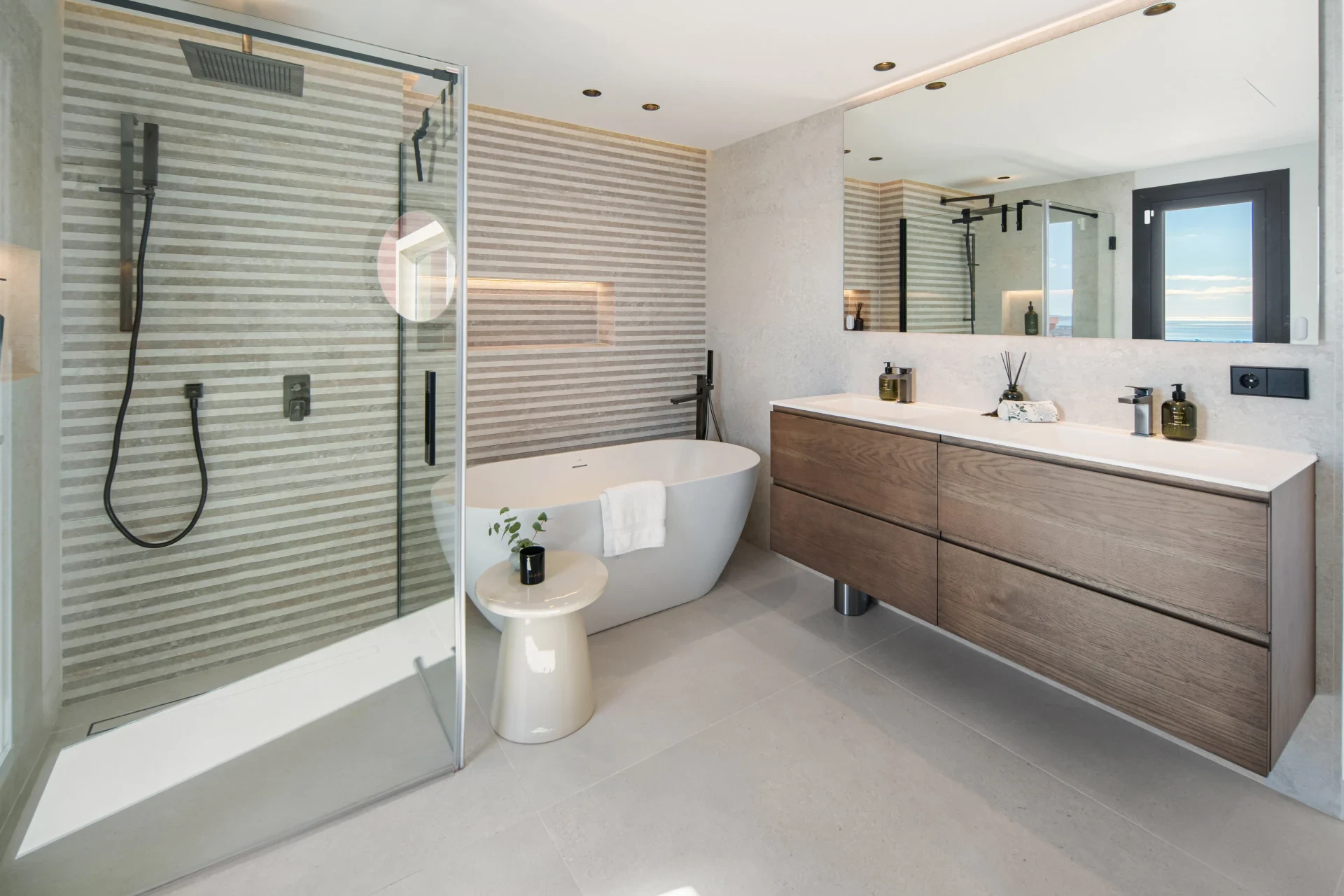 Bathroom with walk-in shower