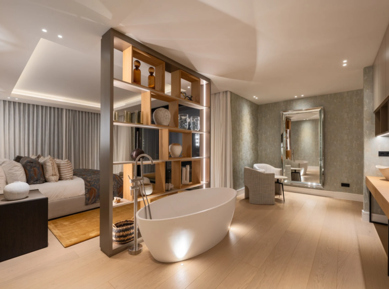 Principal bathroom with freestanding bath and double vanity