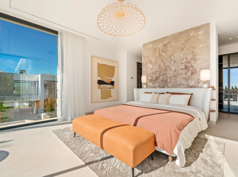 Main bedroom with private terrace access