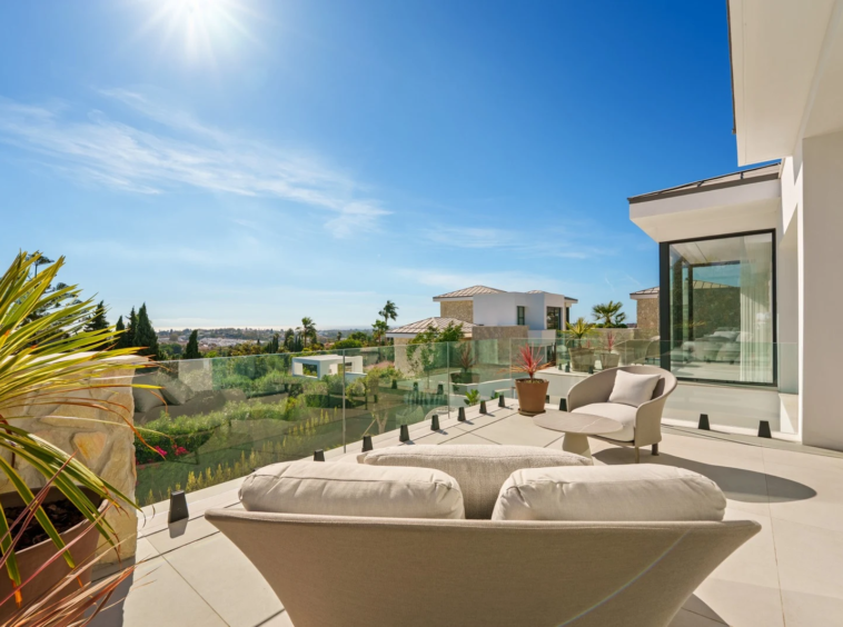 Upper terrace overlooking the surrounding landscape