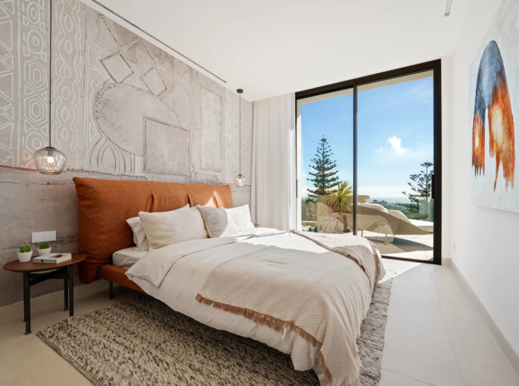 Guest bedroom with access to an outdoor terrace