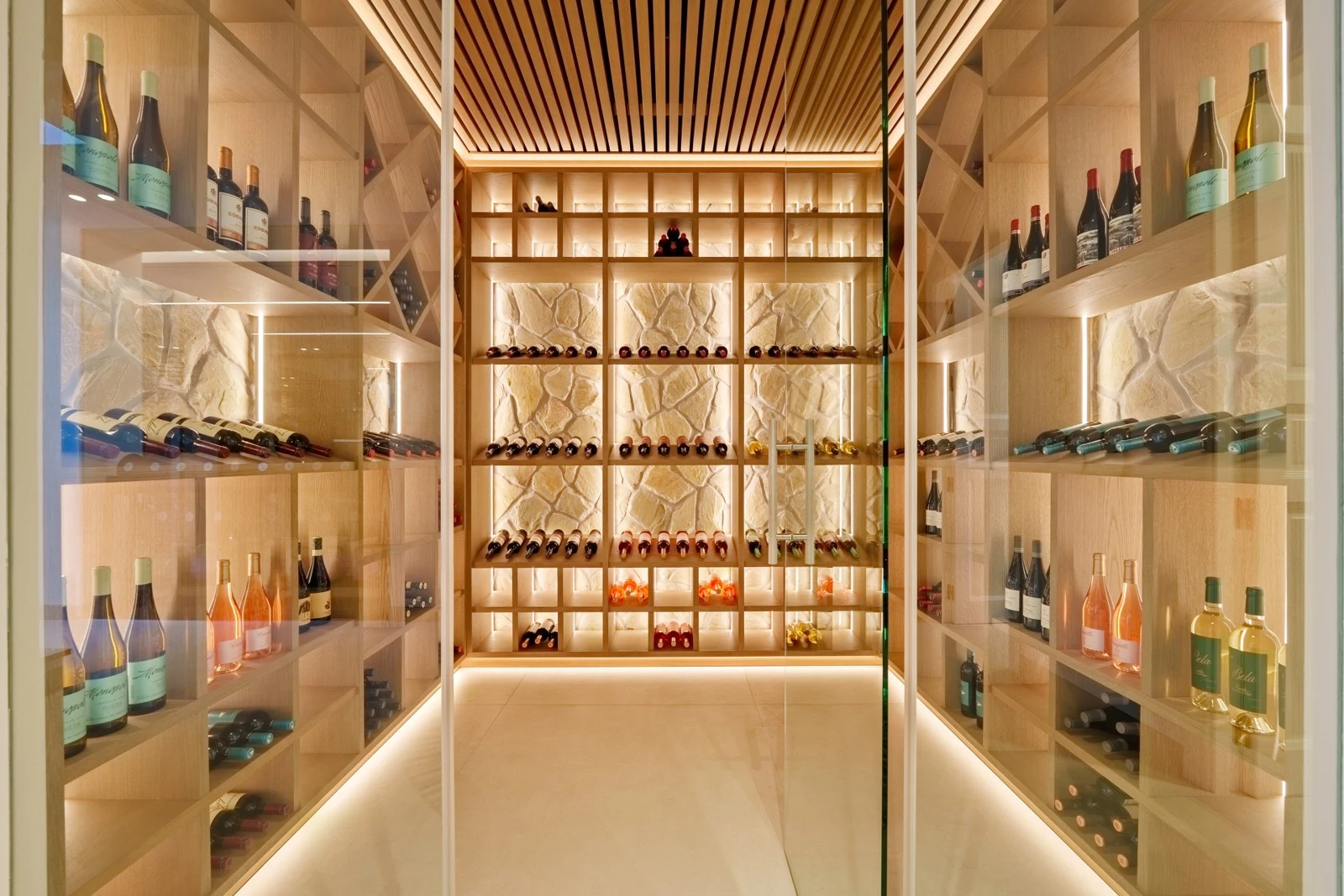 Wine storage and display area