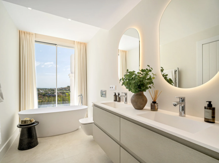 Bathroom with fitted vanity