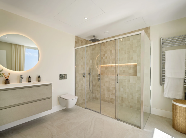 Bathroom with walk-in shower