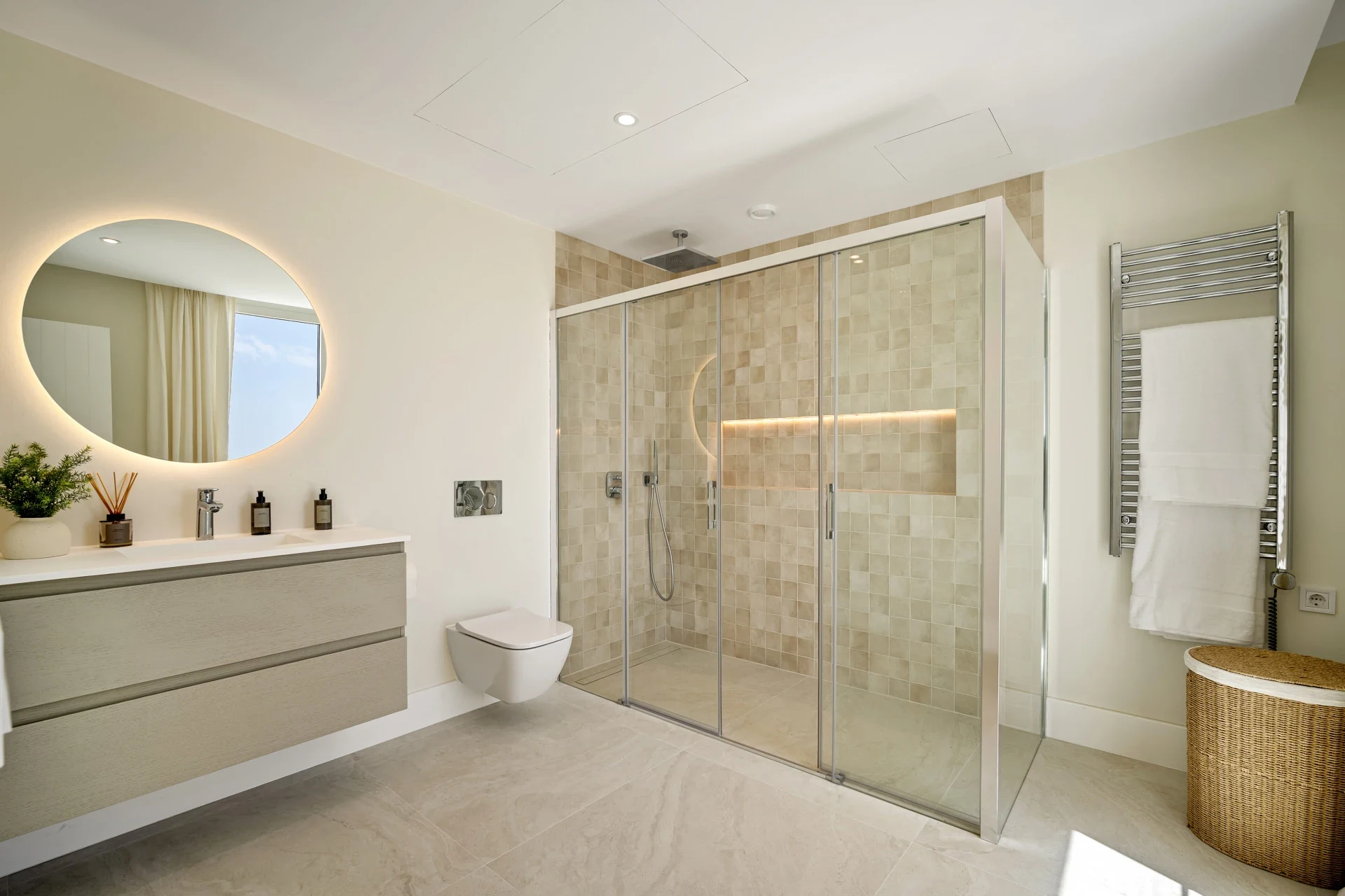 Bathroom with walk-in shower