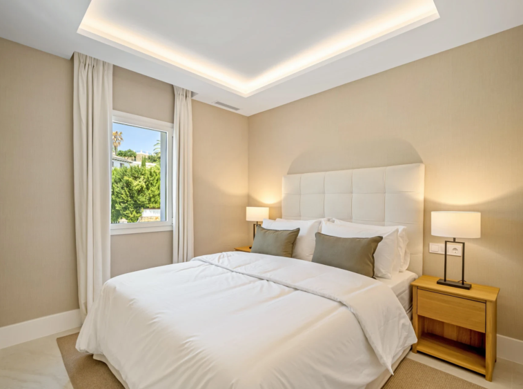 Guest bedroom with natural light