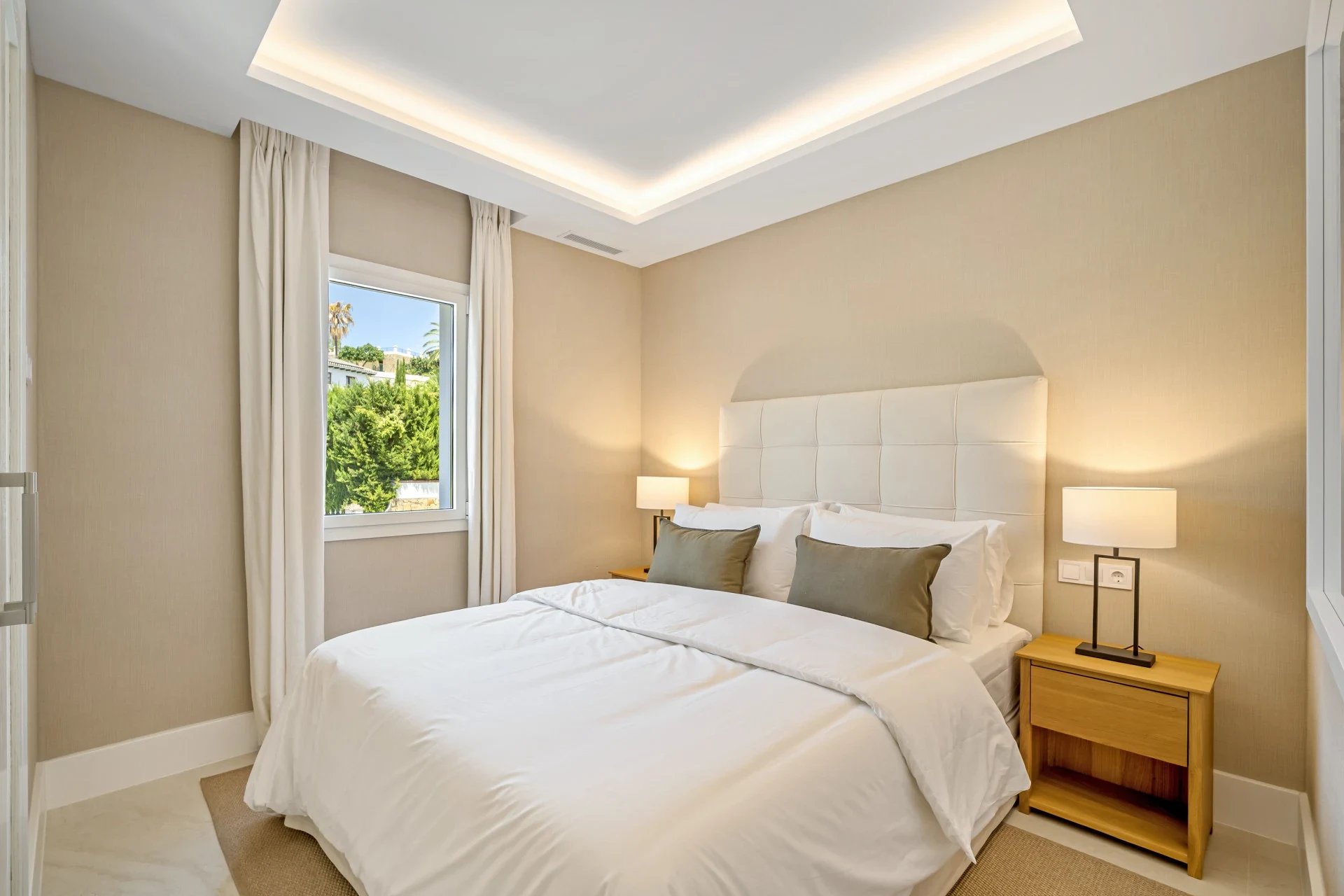 Guest bedroom with natural light