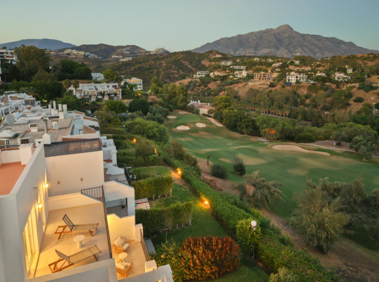 Golf course and mountain views from the residential setting