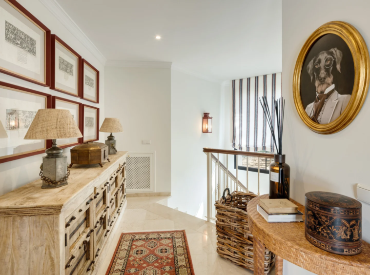 Landing and staircase in the villa