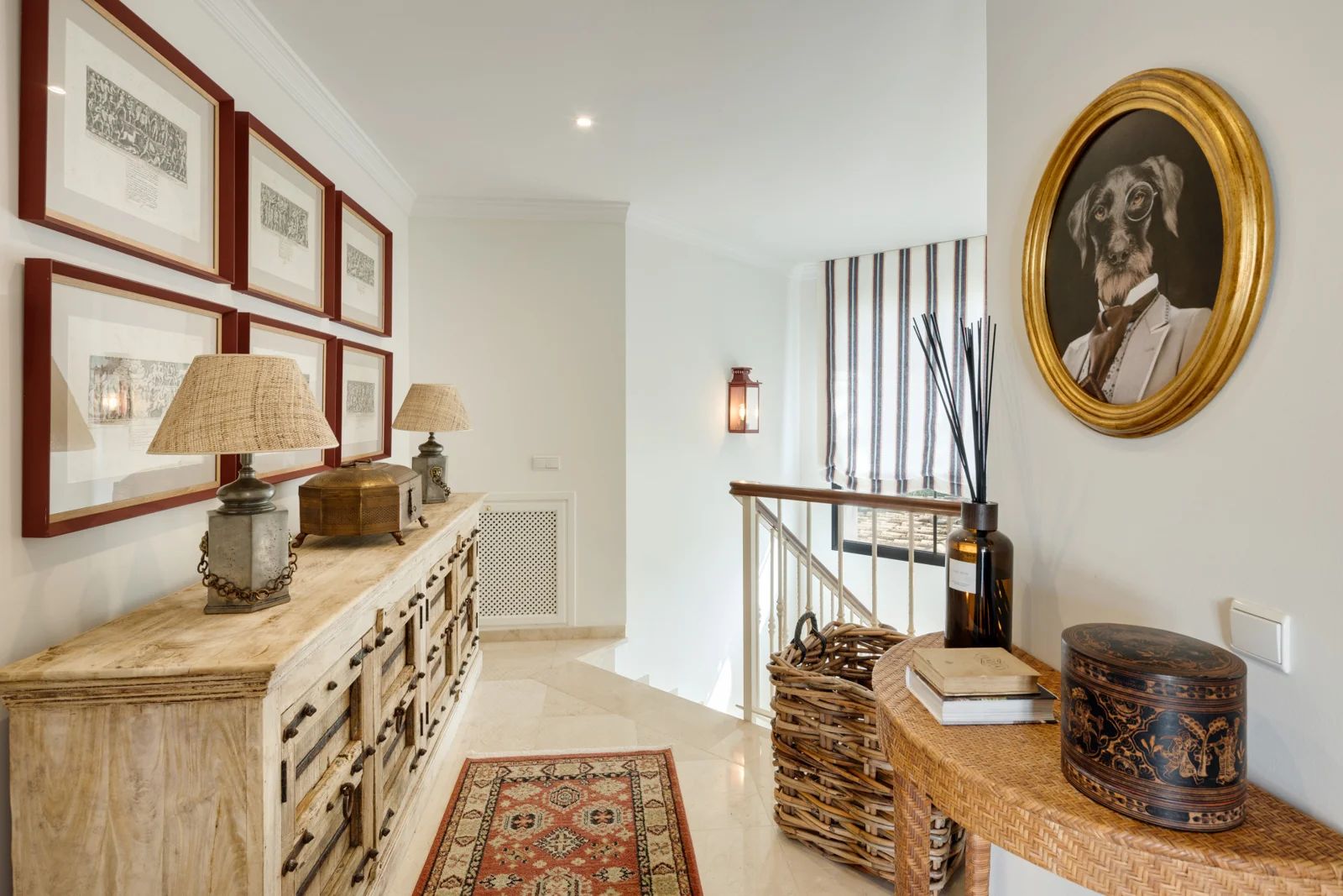 Landing and staircase in the villa