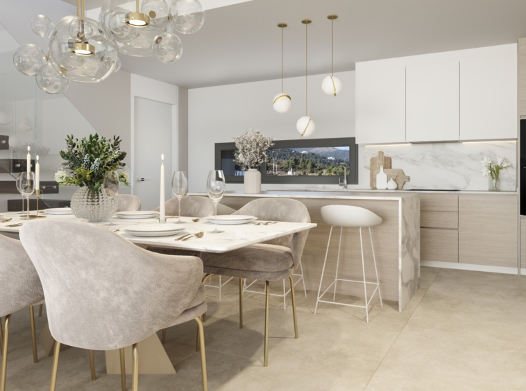Illustrative penthouse open kitchen