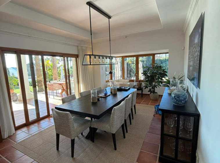 Bright interior dining area