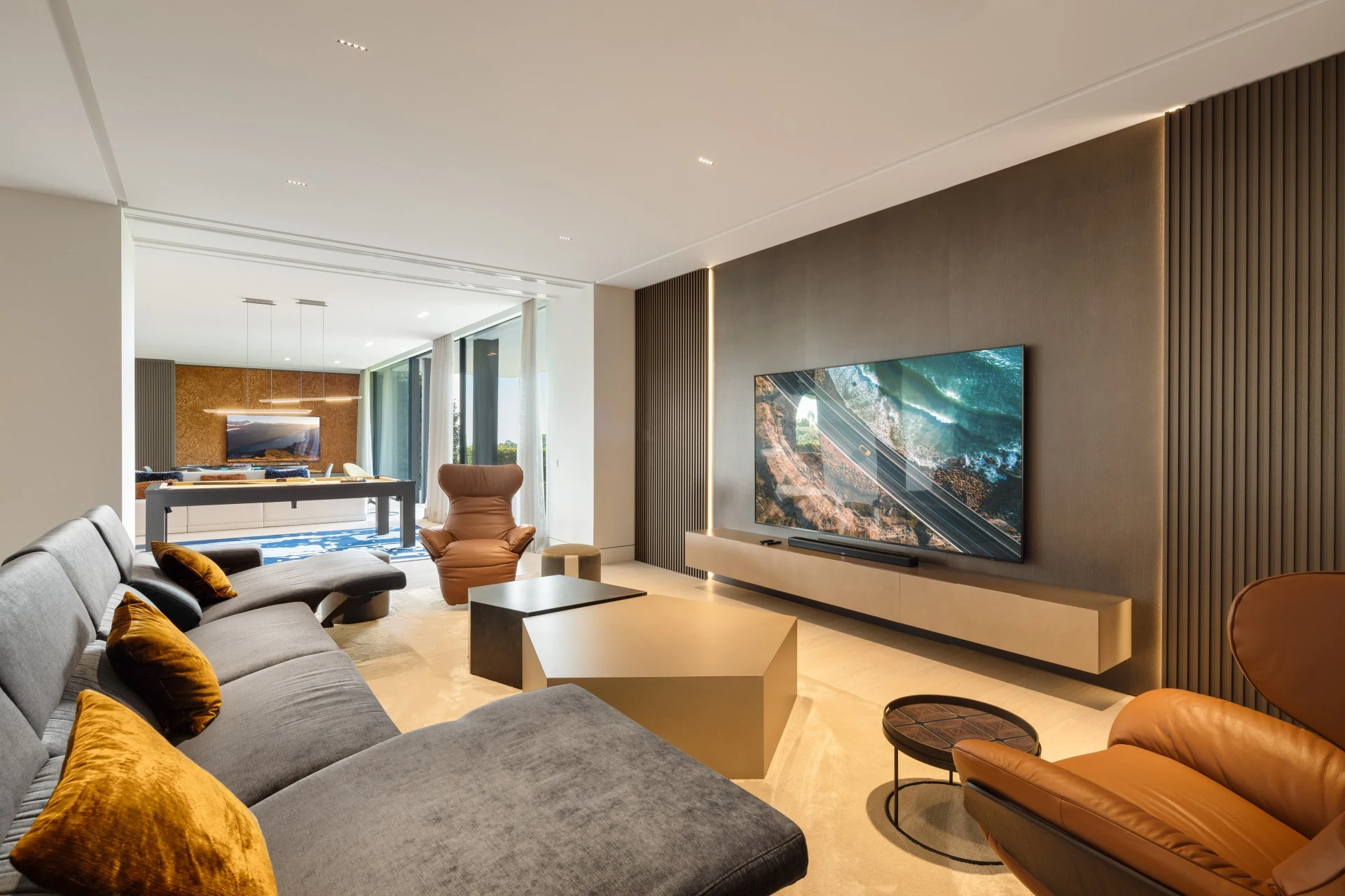 Television lounge within the entertainment area