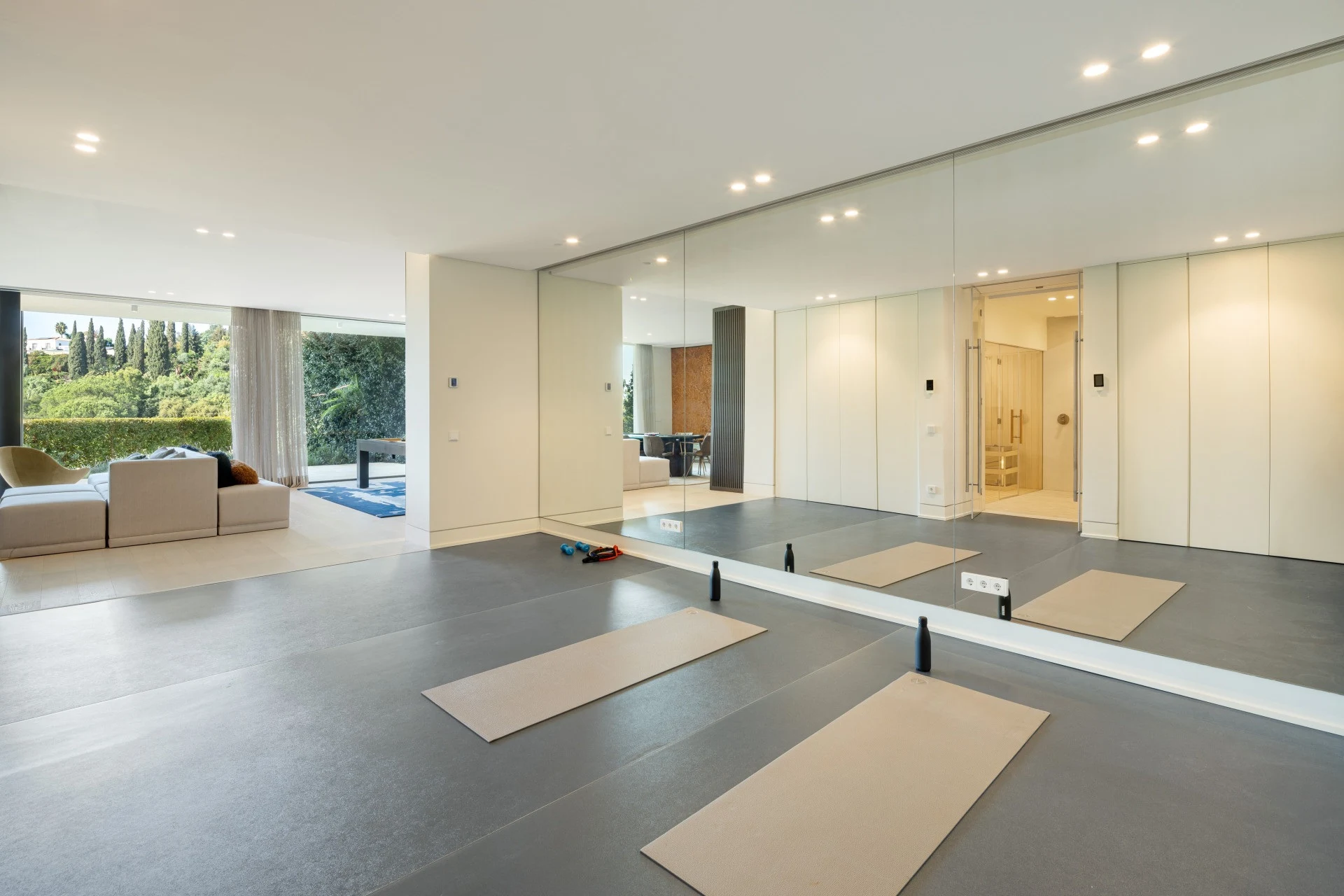 Private gym adjoining the spa area