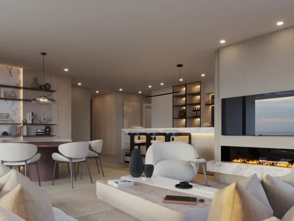 Illustrative open-plan living room and dining area