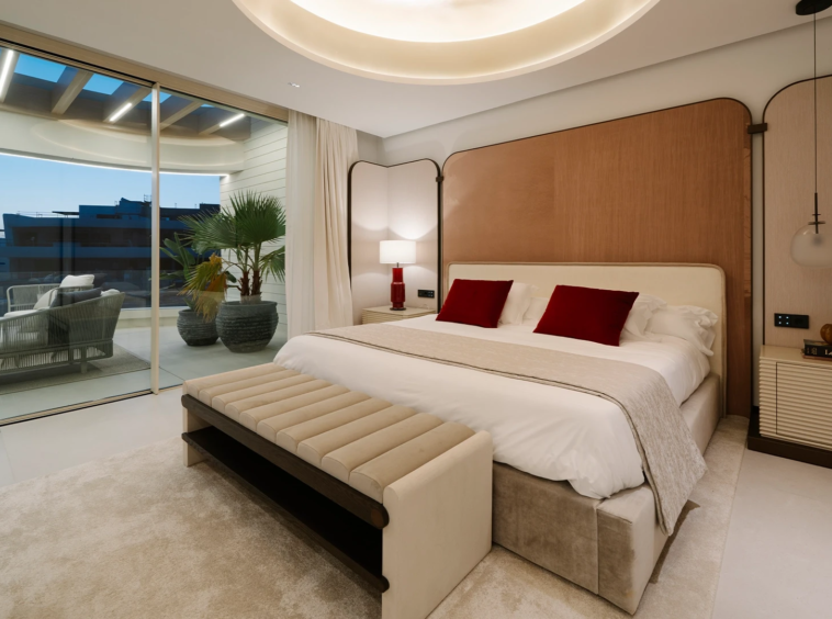 Representative bedroom with terrace access