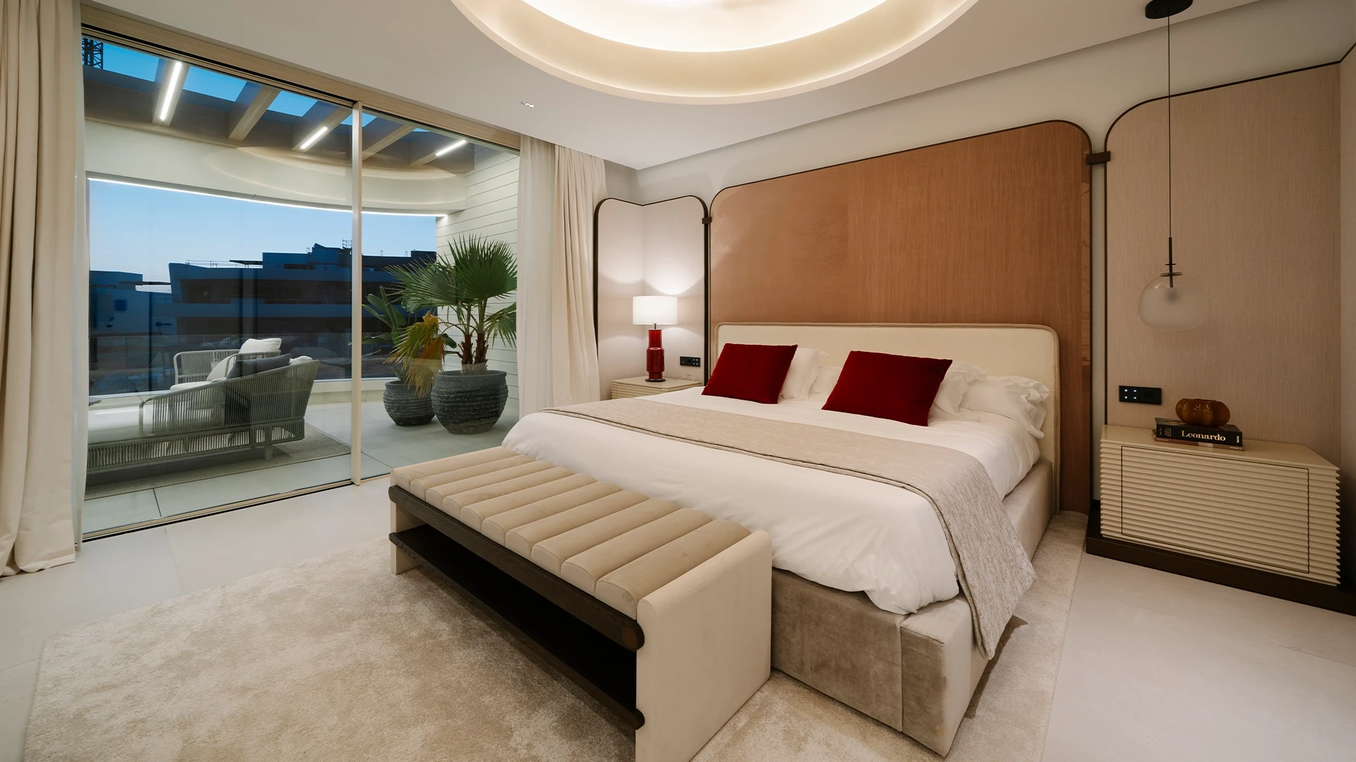Representative bedroom with terrace access