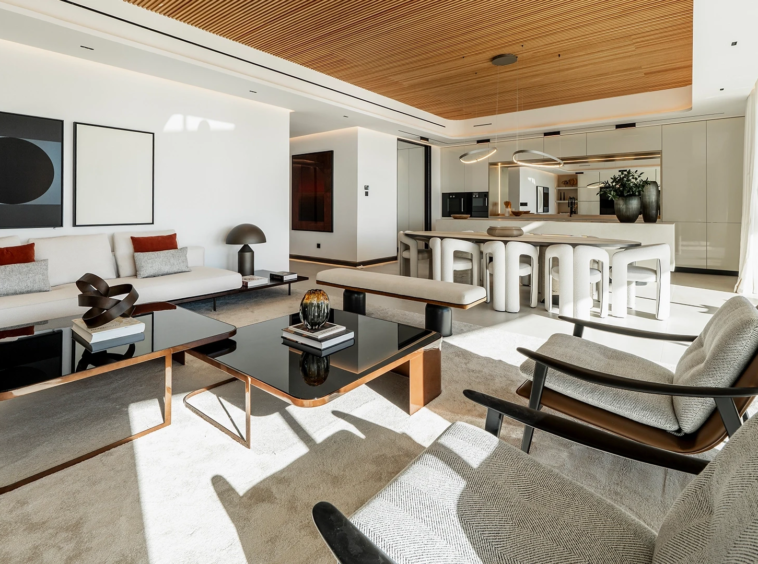 Representative fitted kitchen and living area
