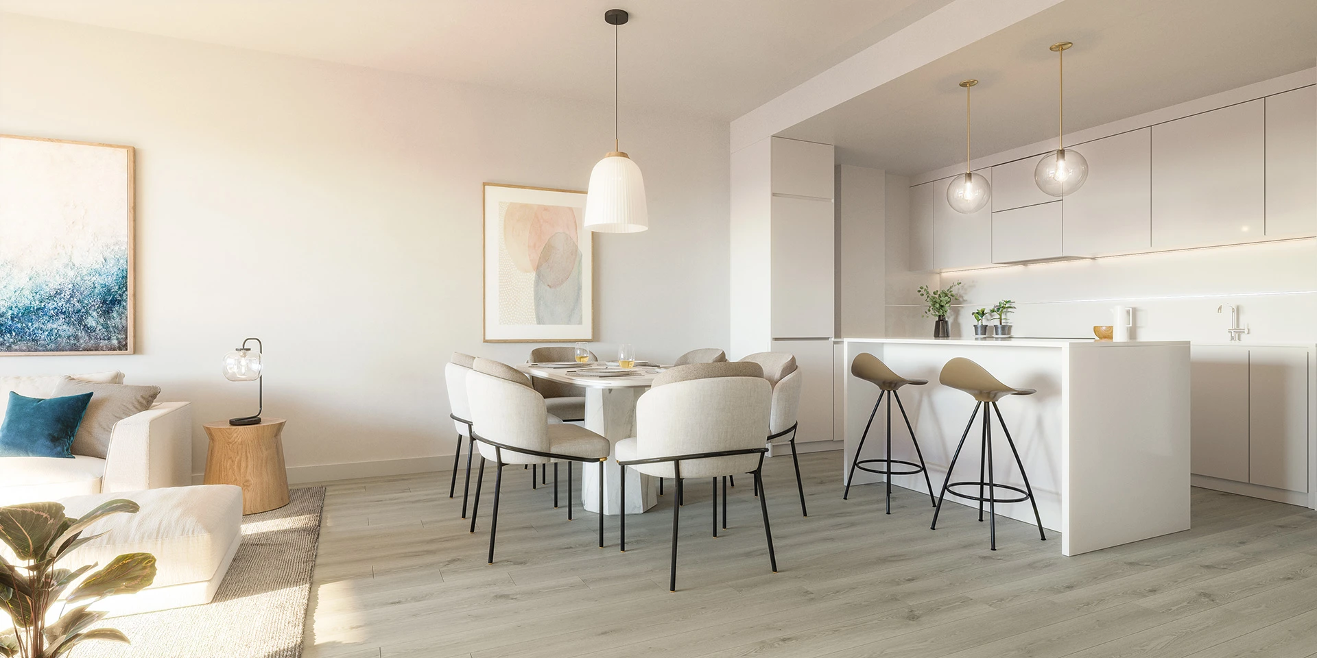 Representative fitted kitchen and dining area