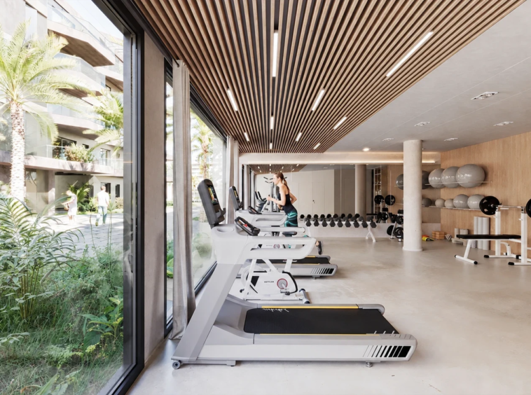 Illustrative communal gym for residents