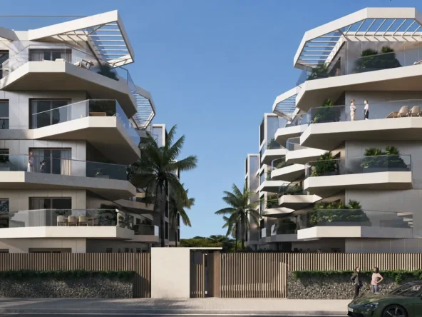 Representative apartment buildings with private terraces