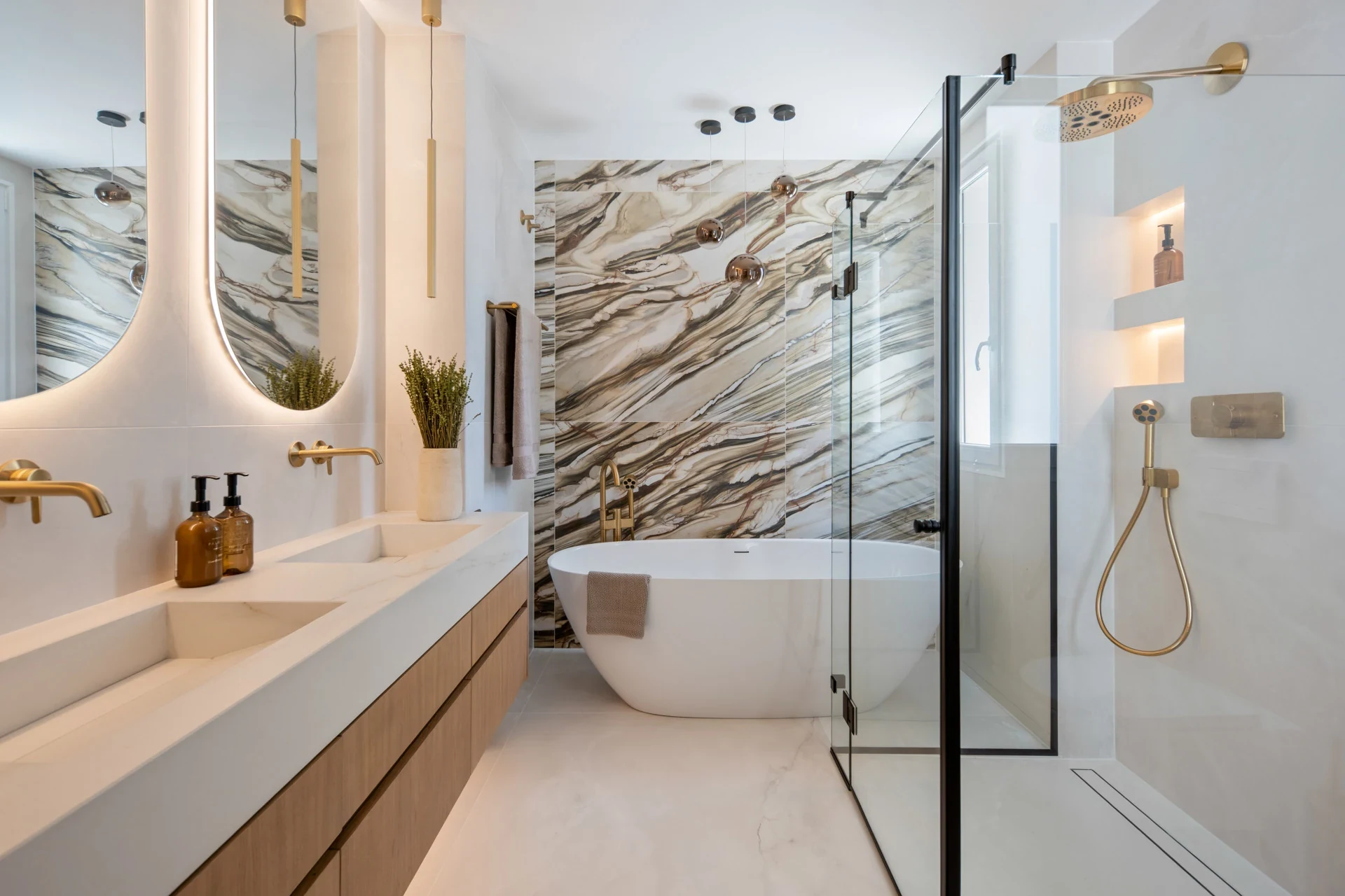 Bathroom with walk-in shower