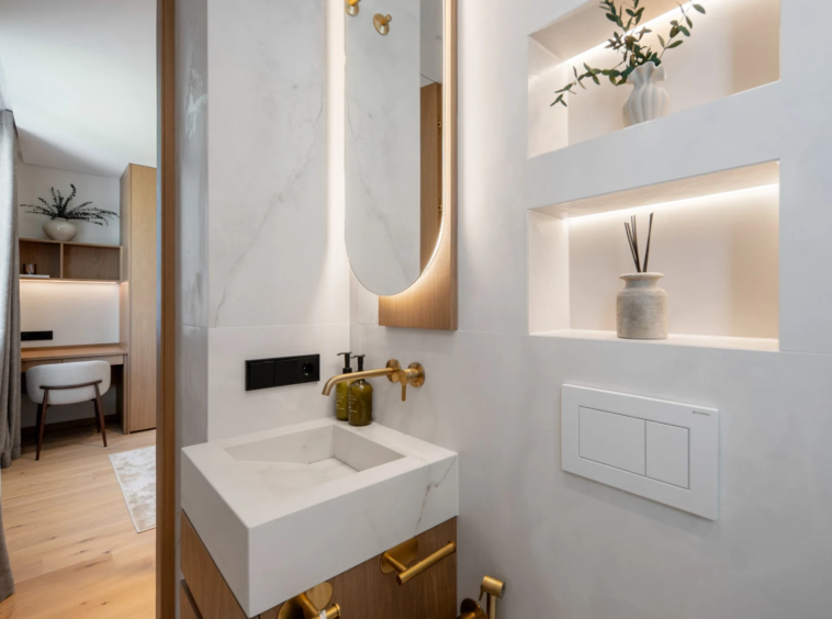 Second bathroom with fitted vanity