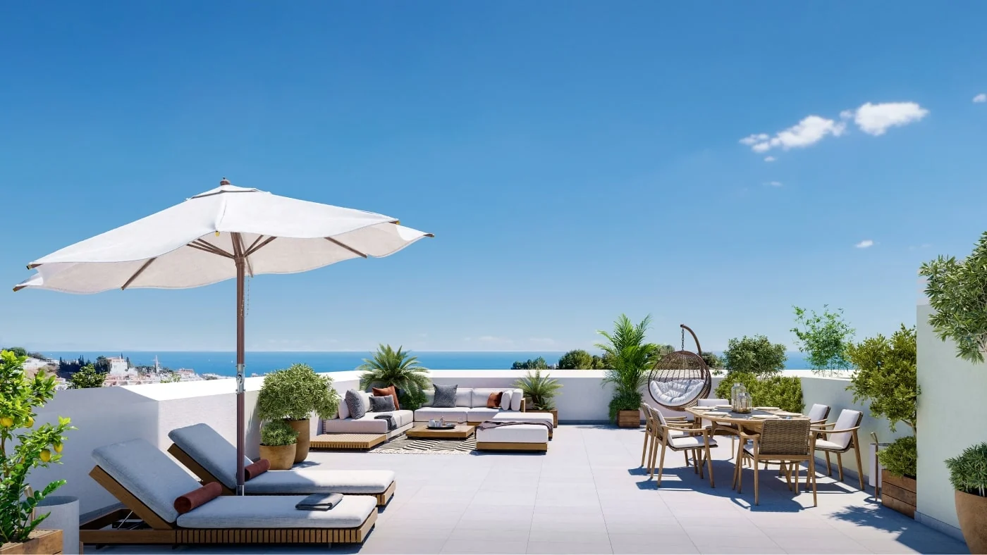 Illustrative roof terrace for a penthouse in Fuengirola