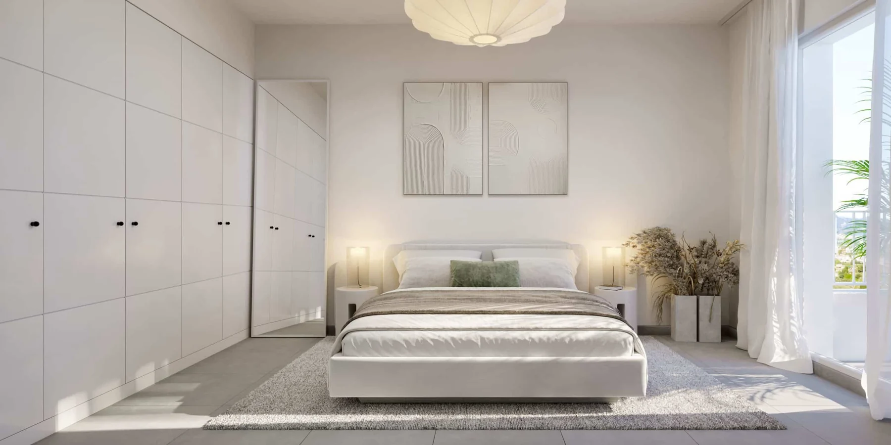 Illustrative double bedroom